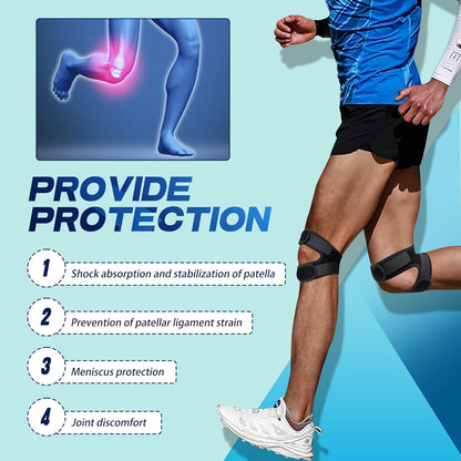 Patella Knee Support Strap - Joint Pain Relief for Men & Women (Pack of 1)