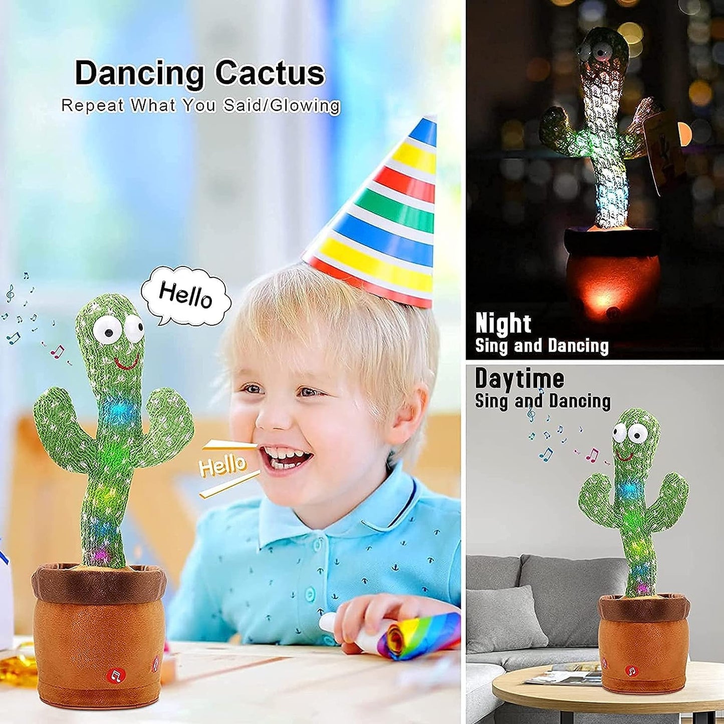 Dancing Cactus Toy for Toddlers & Kids – Interactive Music & Light-Up Fun!