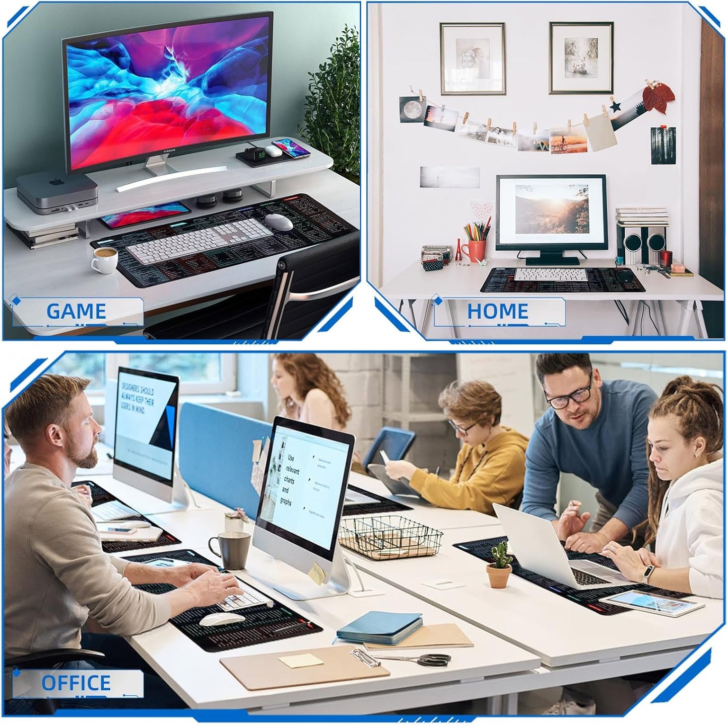 Short Cut Key Mouse Pad