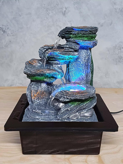 Water Fountain 4-Tier with LED Light