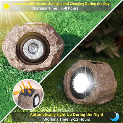 SolarRock Outdoor LED Stone Lights