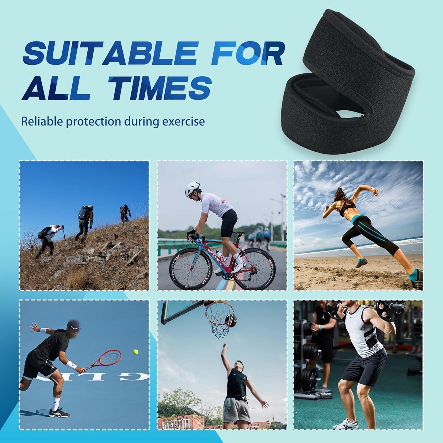 Patella Knee Support Strap - Joint Pain Relief for Men & Women (Pack of 1)
