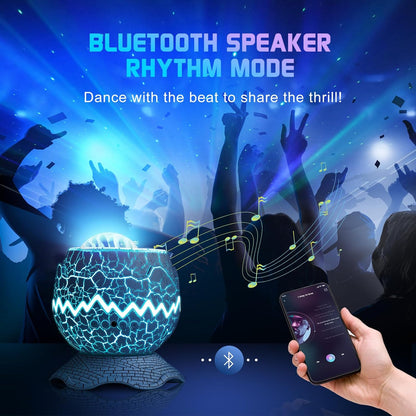 🦖 Dinosaur Egg Galaxy Aurora Projector with Bluetooth Speaker