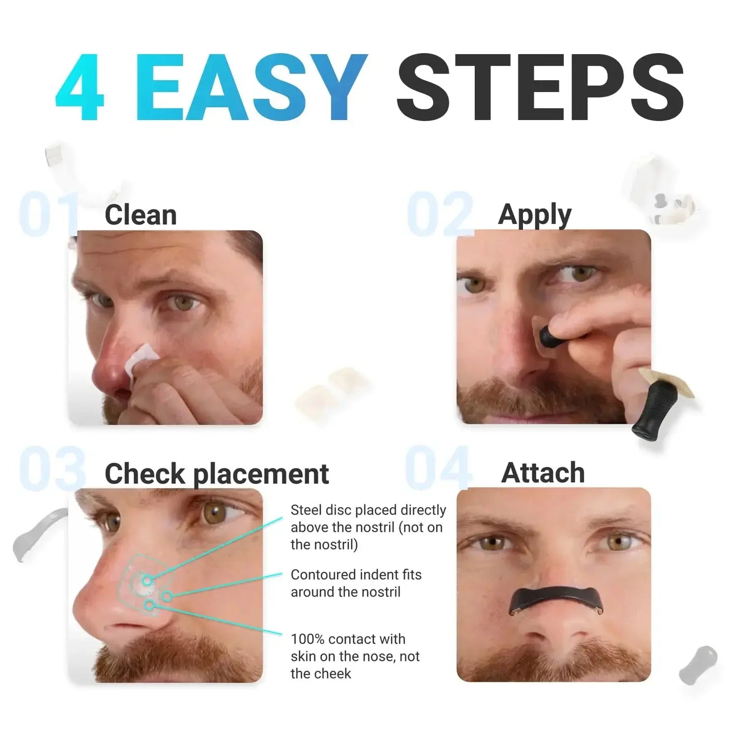 Magnetic Nose Patches Magnets Anti Snoring Improve Sleeping Quality