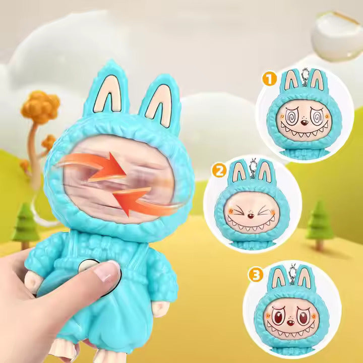 Face Changing Labubu Keychain