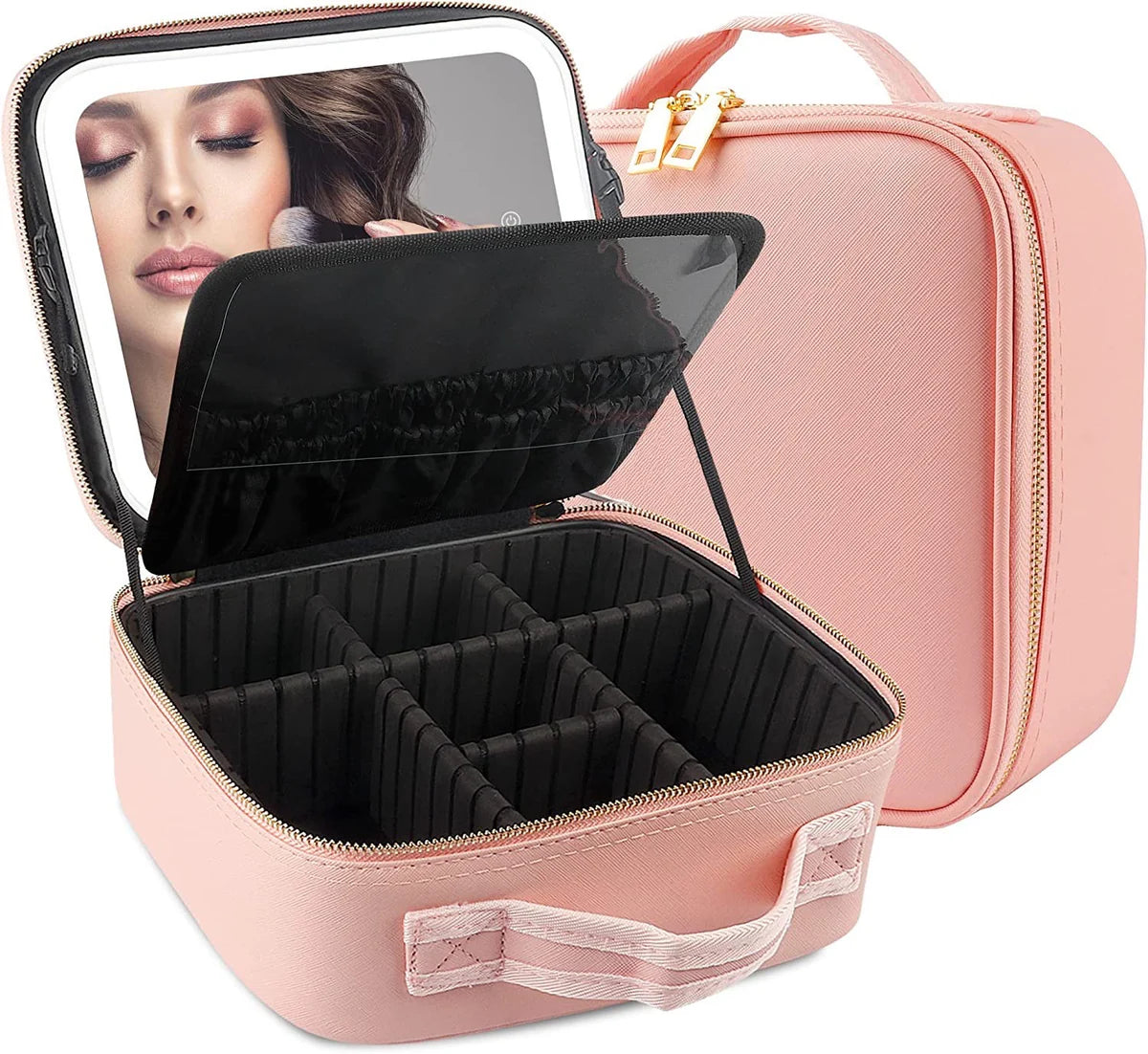 Cosmetic Makeup Bag with LED Mirror 💄✨