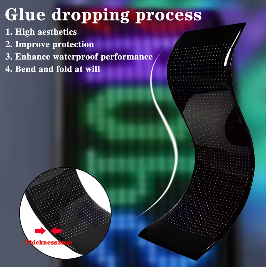 Flex LED Panel – Car LED Devil Eyes Display | 7"x3" USB 5V Matrix Panel
