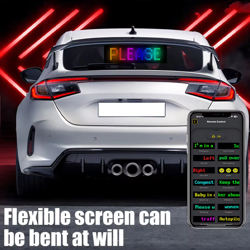 Flex LED Panel – Car LED Devil Eyes Display | 7"x3" USB 5V Matrix Panel