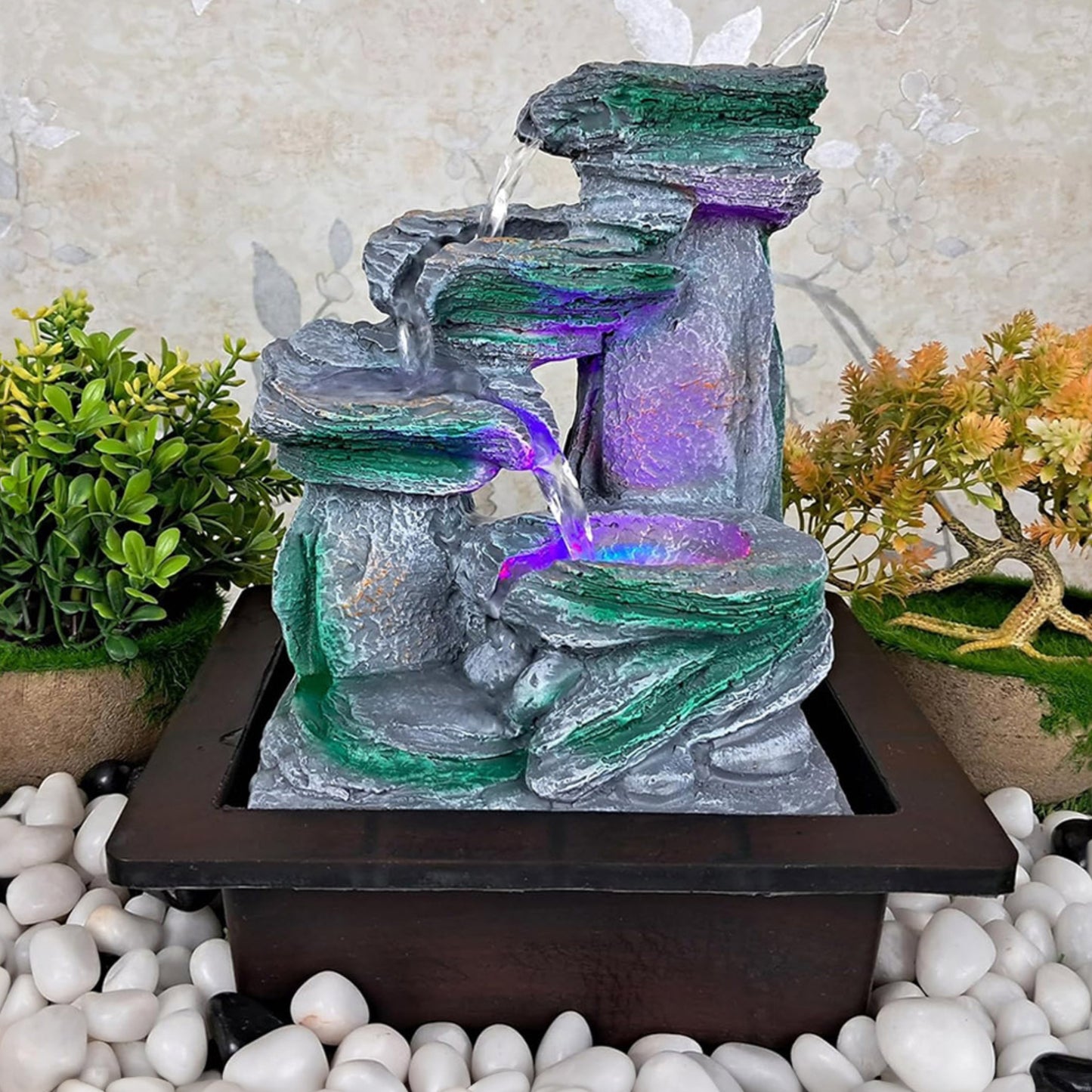 Water Fountain 4-Tier with LED Light