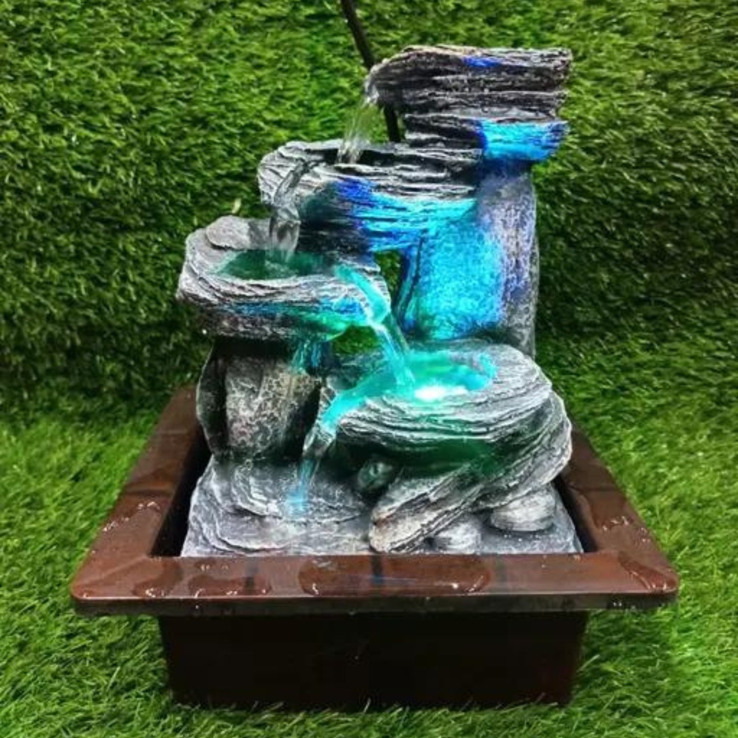 Water Fountain 4-Tier with LED Light