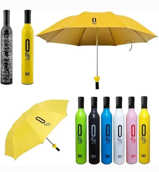 Wine Bottle Shape Foldable Umbrella with Case
