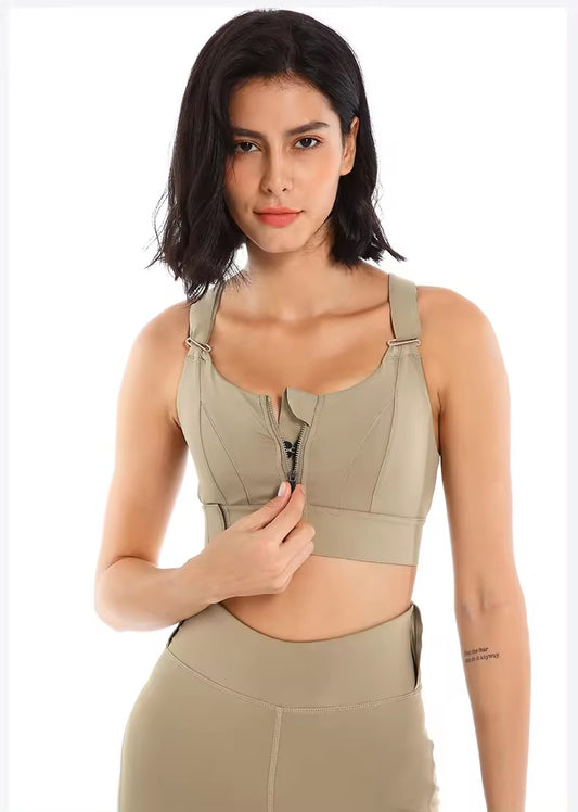 Premium Performance Front Zipper Sports Bra