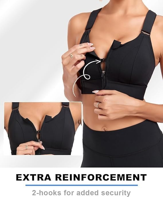 Premium Performance Front Zipper Sports Bra