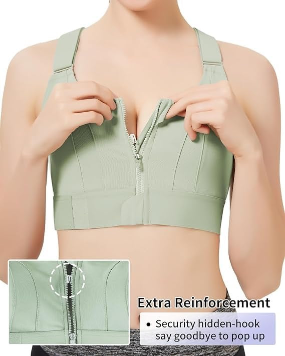 Premium Performance Front Zipper Sports Bra