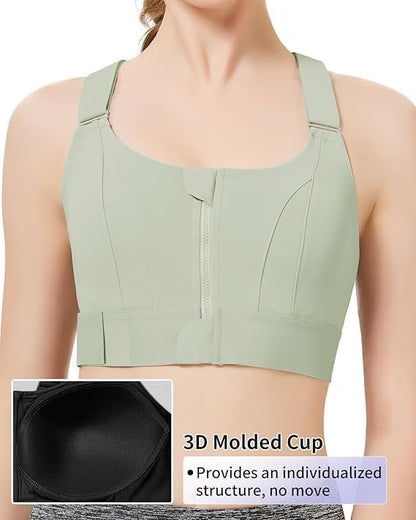 Premium Performance Front Zipper Sports Bra