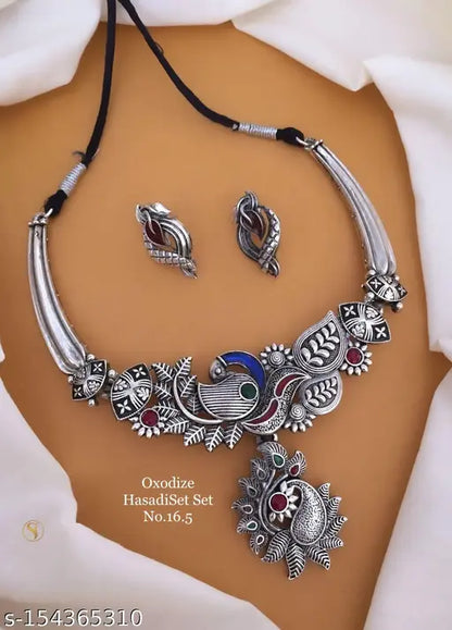 Navratri Special Oxidized Jewelry Set For Woman