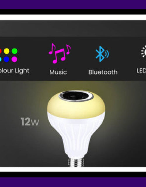 Colour Changing LED Bulb with Bluetooth Speaker & Remote