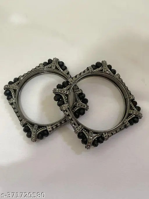 TRENDING BLACK BANGLES 2PCS SET for Navratri