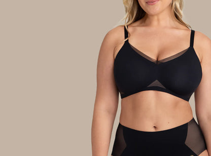 Wire free crossover bra