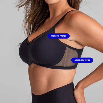 Wire free crossover bra