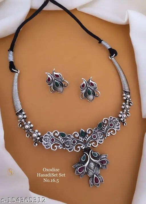 Navratri Special Oxidized Jewelry Set For Woman