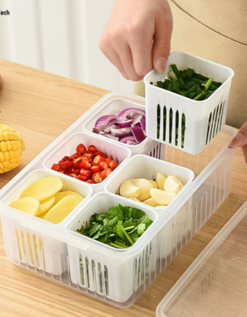 6-In-1  Food Storage Containers With Airtight Lids