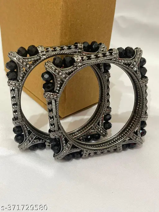 TRENDING BLACK BANGLES 2PCS SET for Navratri