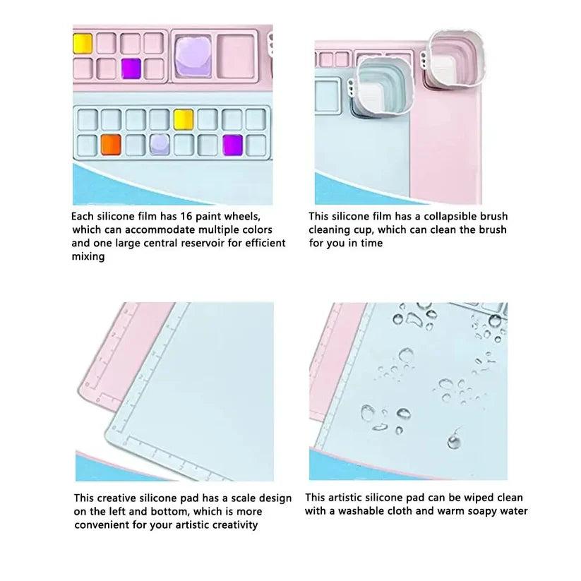 Silicone Craft Mat for Painting Play Doh and Clay for Kids
