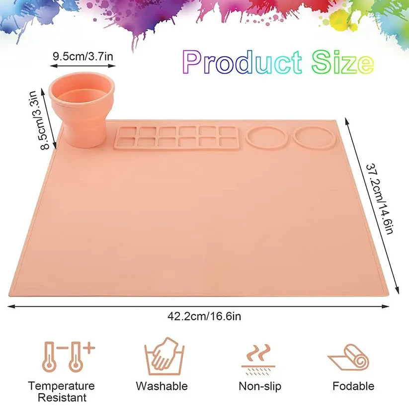 Silicone Craft Mat for Painting Play Doh and Clay for Kids