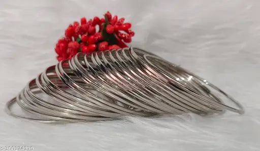 Silver Bangles 24 Pcs for Navratri