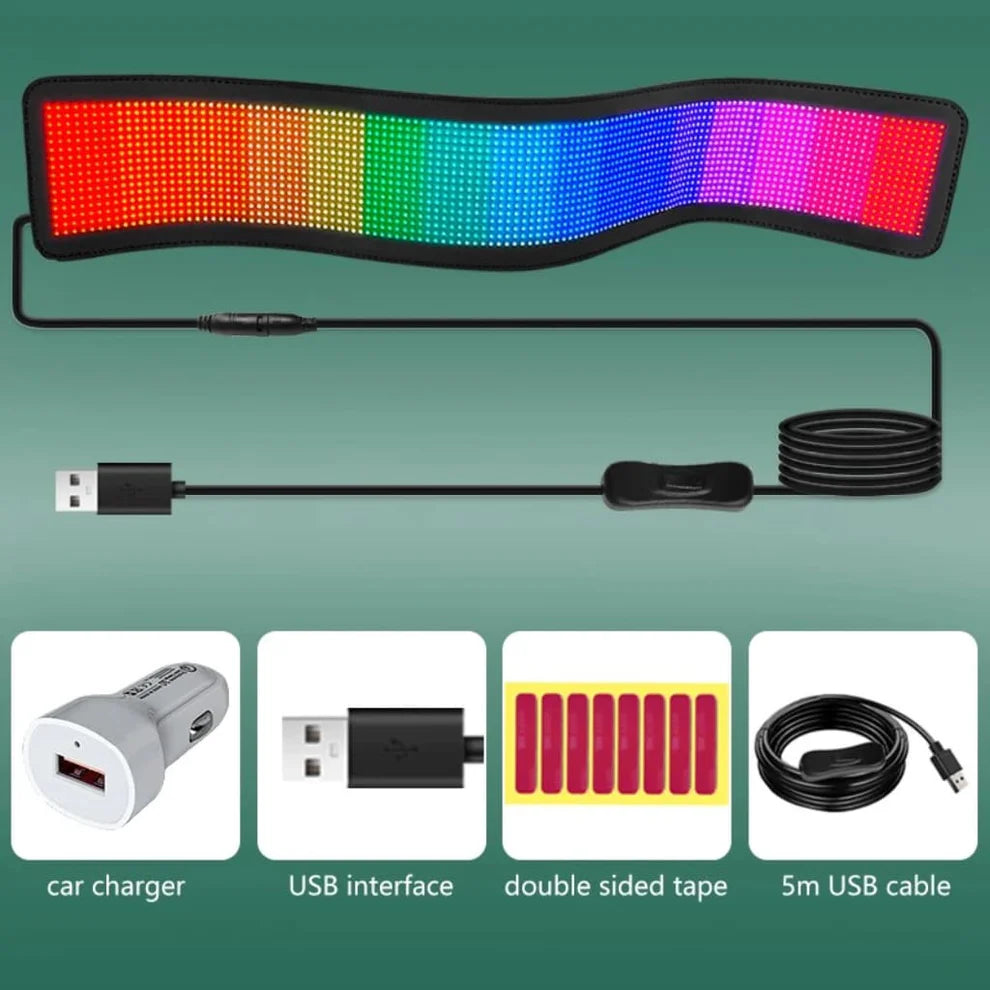 Flex LED Panel – Car LED Devil Eyes Display | 7"x3" USB 5V Matrix Panel