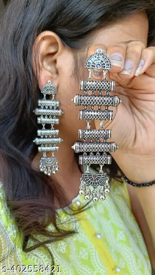Oxidized Silver Plated Earring For Woman &Girls