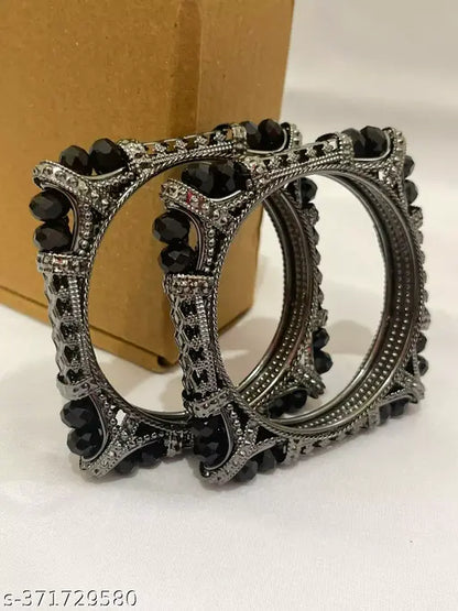 TRENDING BLACK BANGLES 2PCS SET for Navratri