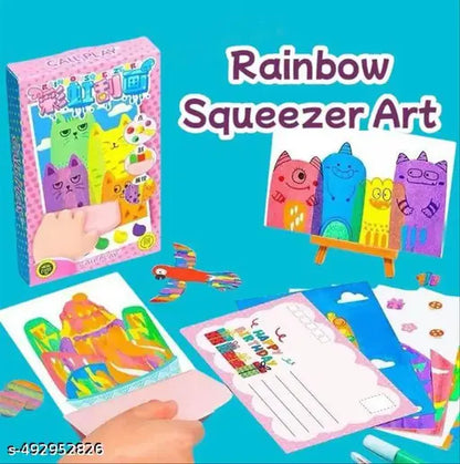 Digi Collections Creative Rainbow Scratch Art Postcard Set for Kids