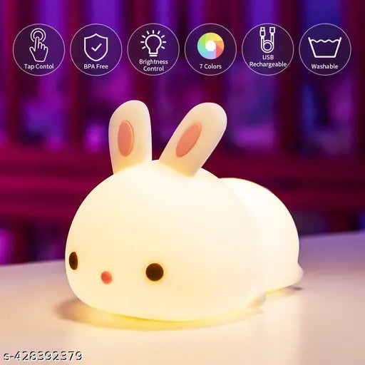 Silicone Rabbit Night Light For Bedroom