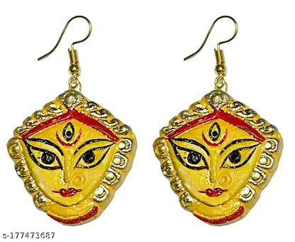 Women's And Girl's Classic Terracota Partywear Jewelllery Set for Navratri