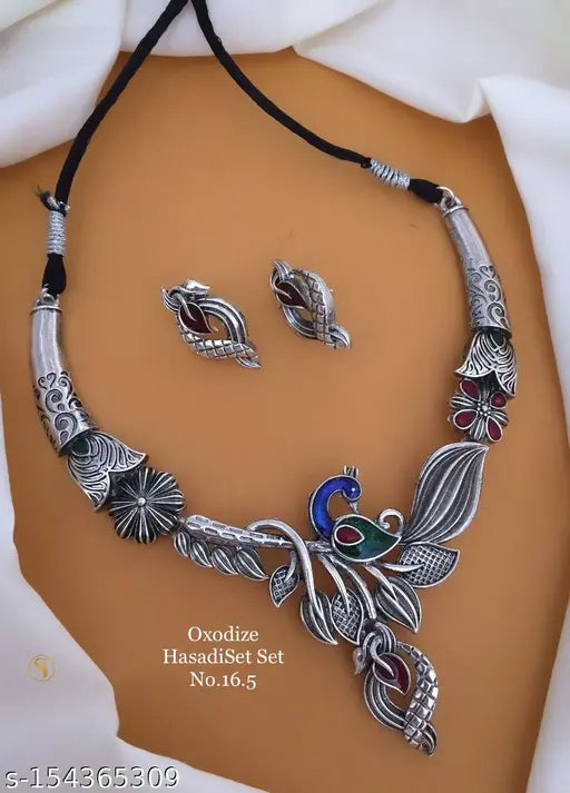 Navratri Special Oxidized Jewelry Set For Woman